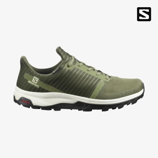 Olive Salomon Outbound Prism GTX Men's Hiking Shoes | IE DE8104